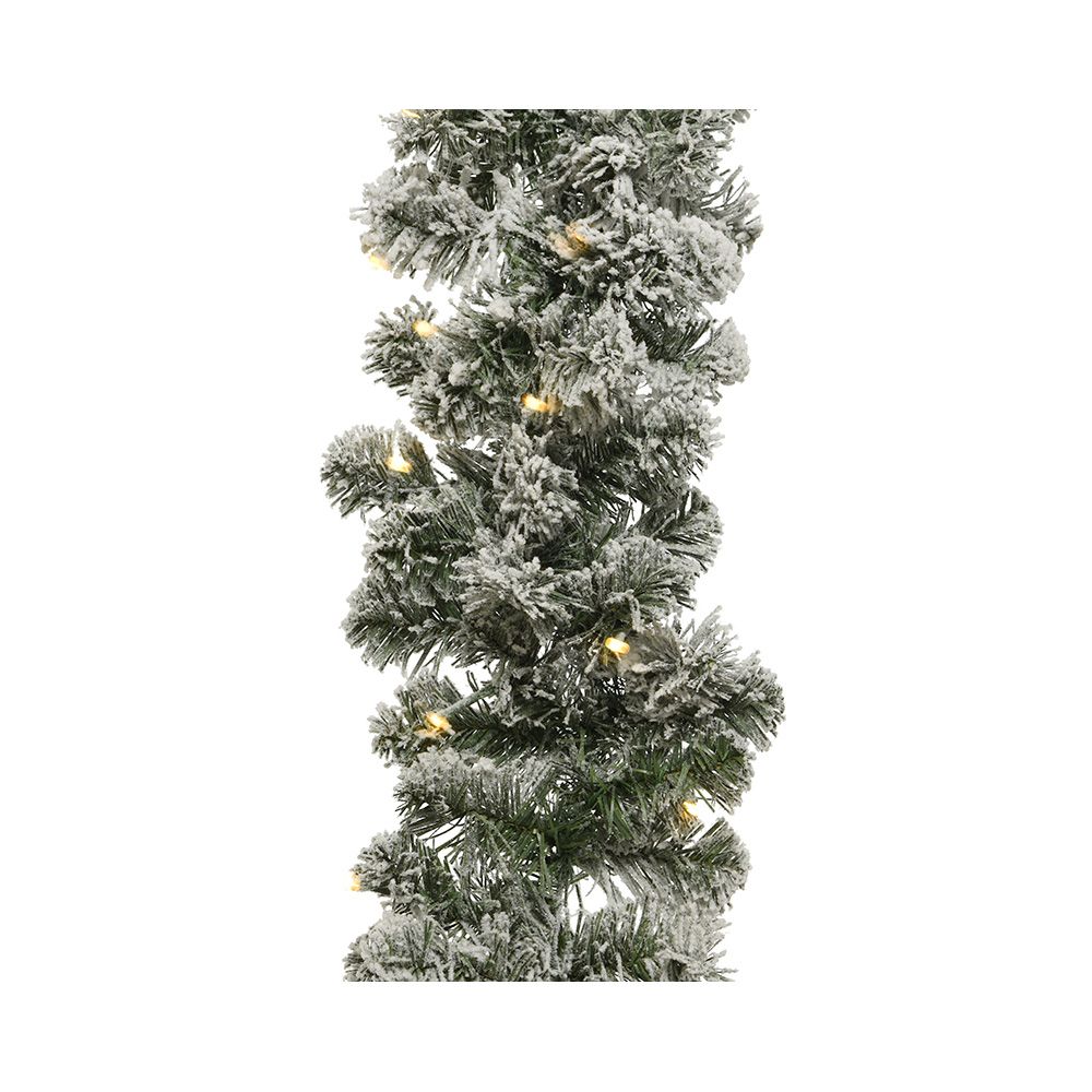 Grinalda imperial nevada, intermitente, 50 leds, branco quente