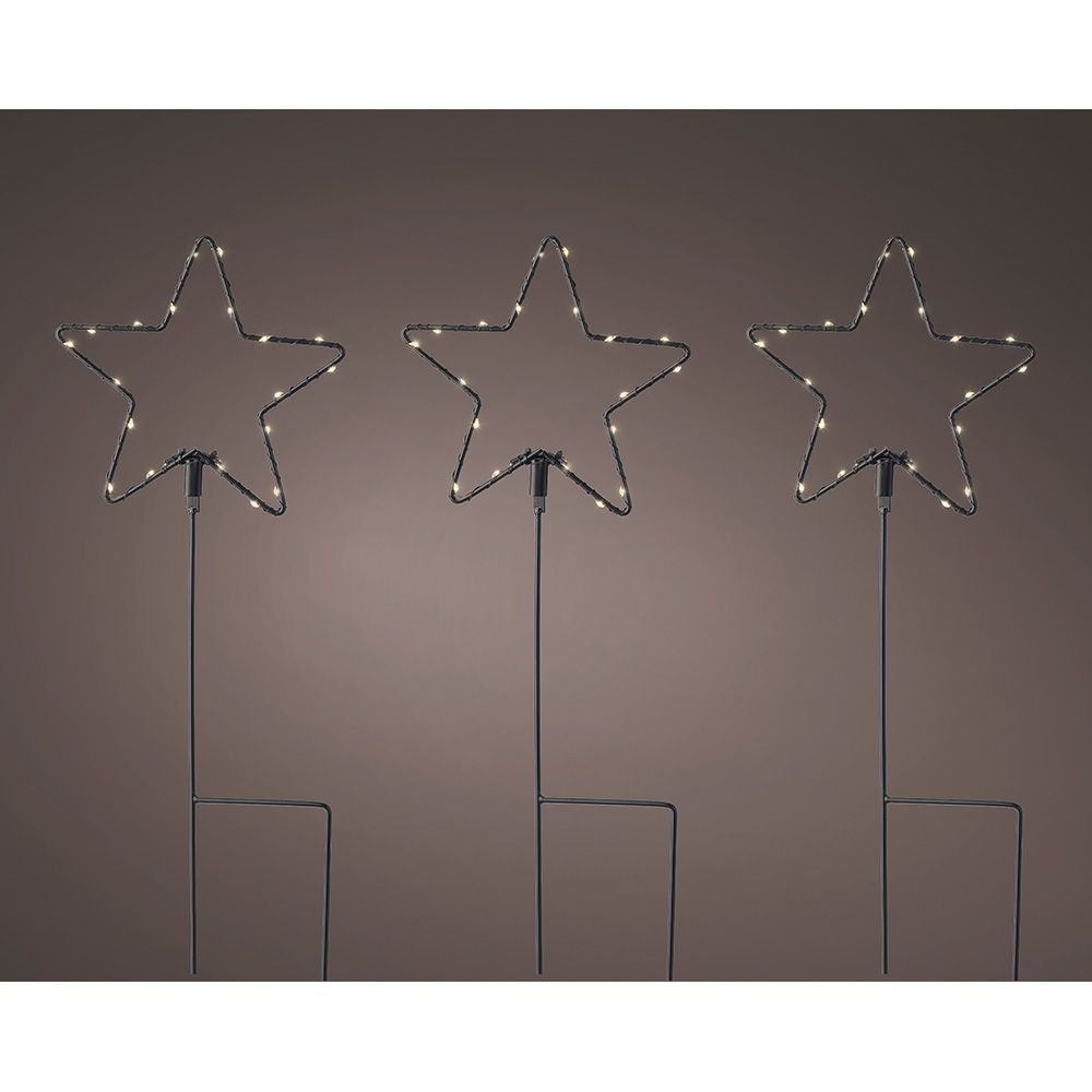 Estaca microled em forma de estrelas para exterior Ø15 x 42,5 cm