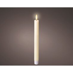Vela LED de cera bege Ø2,2 x 24,5 cm. pack 2 unidades