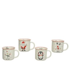 Caneca em porcelana com motivos de natal, vários modelos