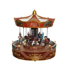Carrossel decorativo com LED 31 x 31 x 28 cm