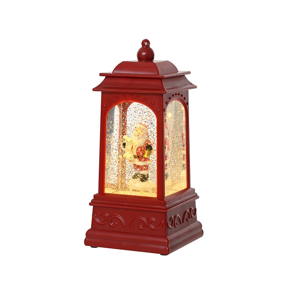 Lanterna de água do Papai Noel, 2 LEDs, 9 x 9 x 20,50 cm