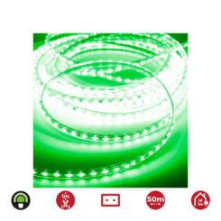 Tira LED 50m. 60 leds/m 4,2W/m verde IP44 EDM 220-240V (USO interior-exterior)