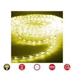 Tubo flexiled 36 leds/m  amarelo, 2 vias multifunções, IP44 48m