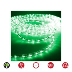 Tubo LED flexiado 2 vias multifunções 48m. 36 leds/m IP44 verde