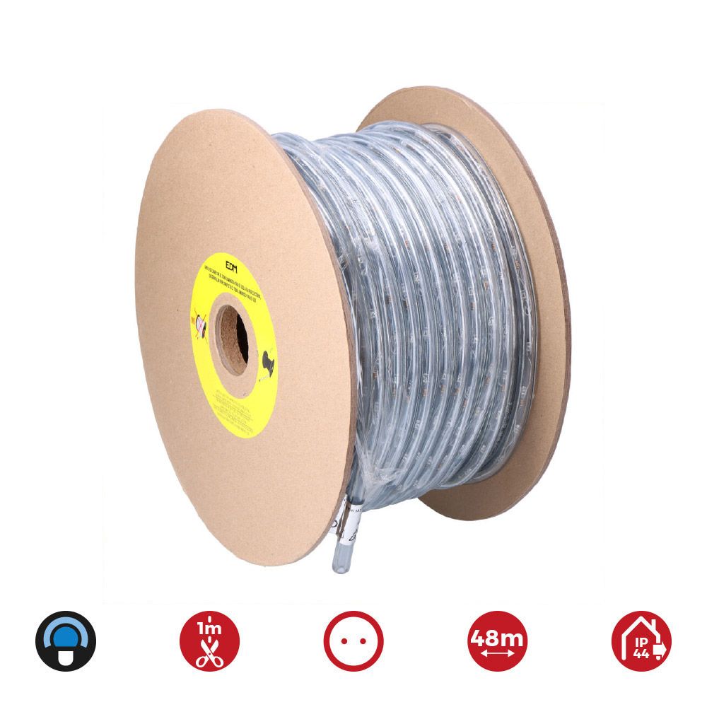 Tubo flexível fixo de 2 vias 48m. 30 led/m IP44 azul - Image 2