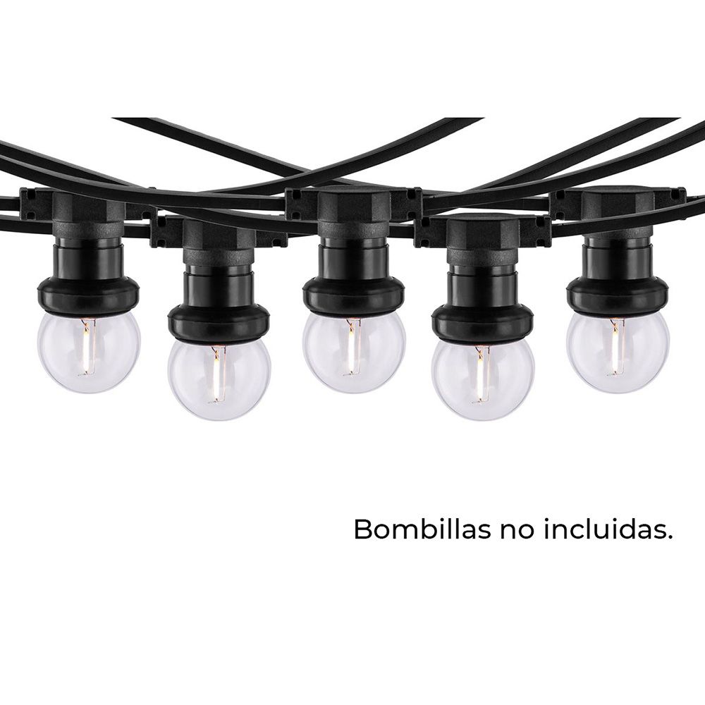 Grinalda com 100 casquilhos 2000W 50-60 HZ 220-240V E27 IP44 50m