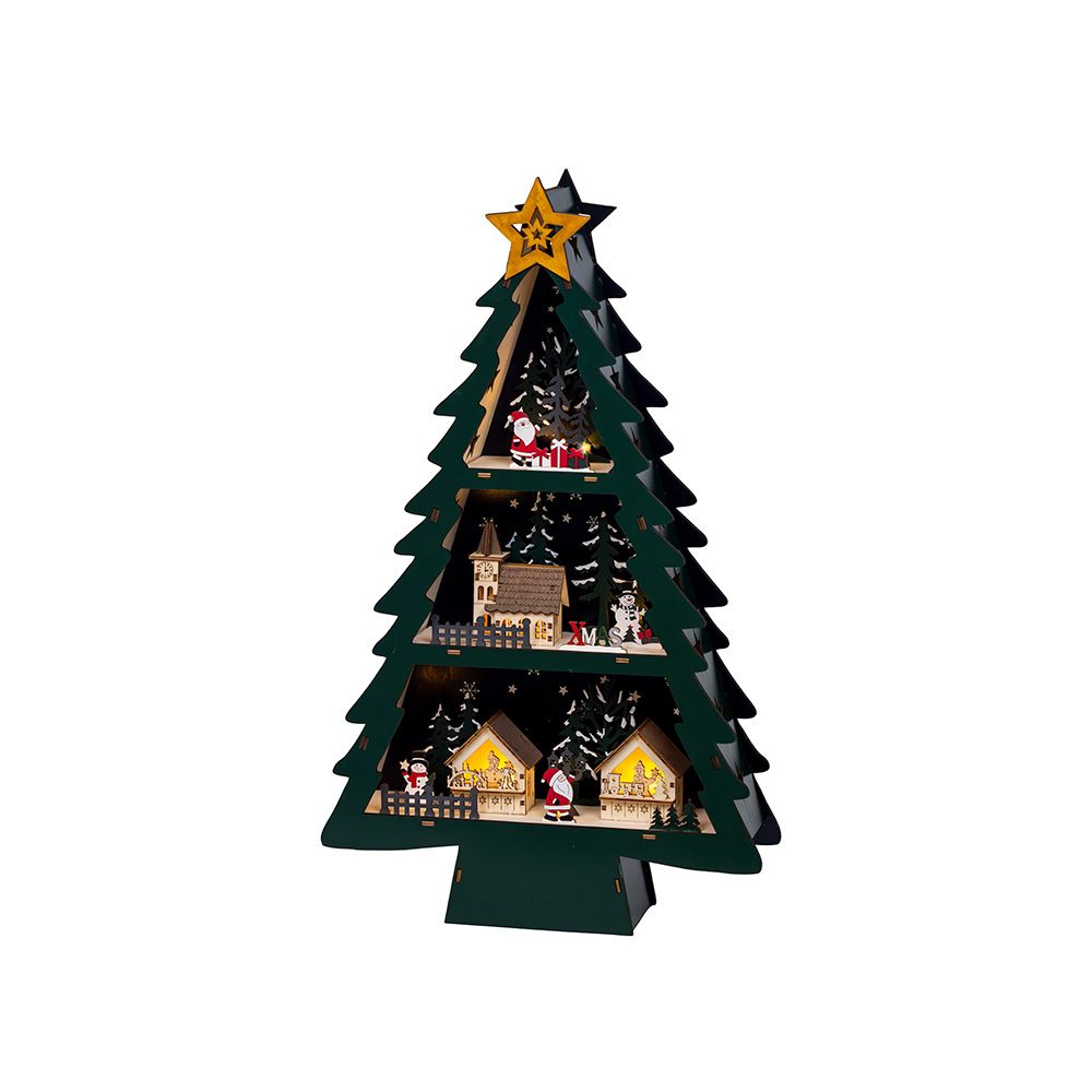Cena de árvore de natal com LED 33 x 9 x 55 cm