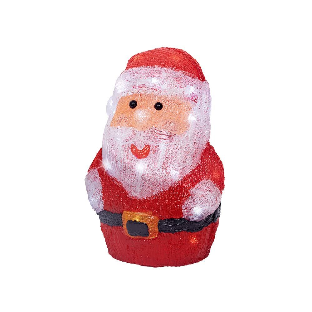 Figura LED de Papai Noel em acrílico, exterior, 17 x 14 x 23,50 cm