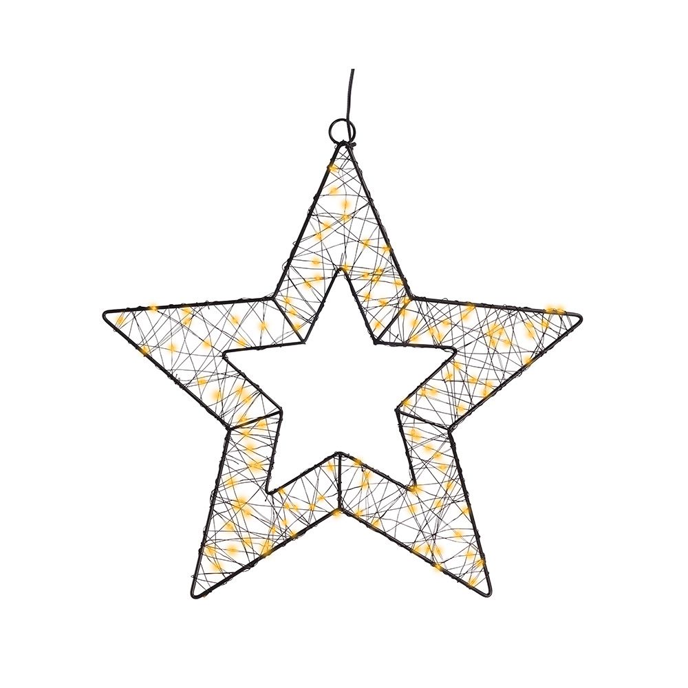 Figura microled estrela metal, exterior Ø38 cm