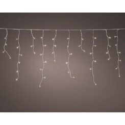 Cortina multifuncional, externa, interconectável, formato de gelo, luz quente, 250 LEDs, 7,35 m