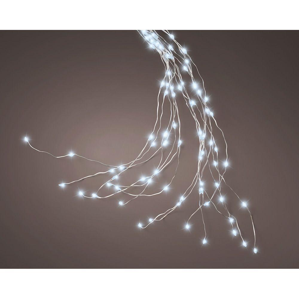 Guirlanda de micro LED externa para árvore branca fria 1,8 m