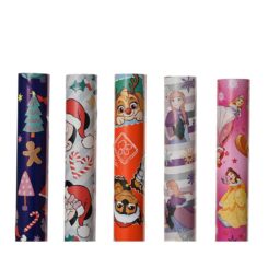 Papel de embrulho Disney com motivos natalinos, cores sortidas