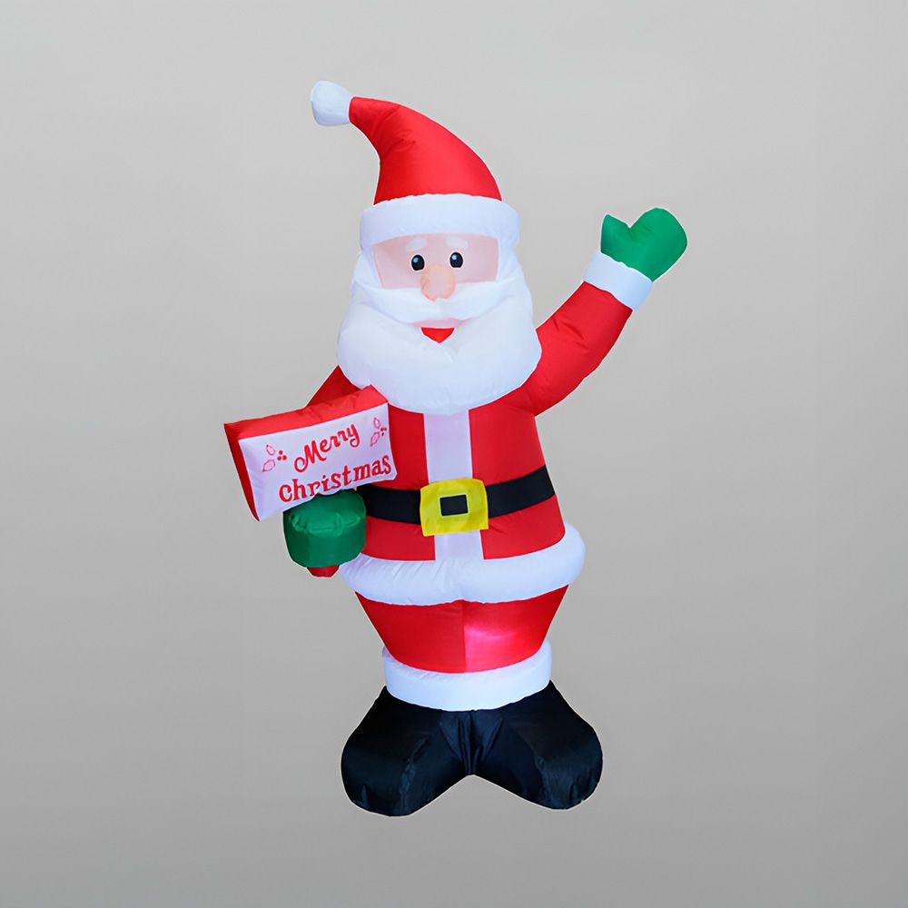 Papai Noel inflável com luz, 75 x 50 x 125 cm