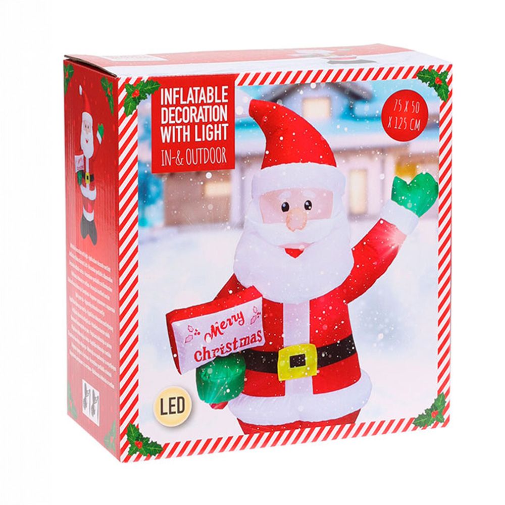 Papai Noel inflável com luz, 75 x 50 x 125 cm - Image 2