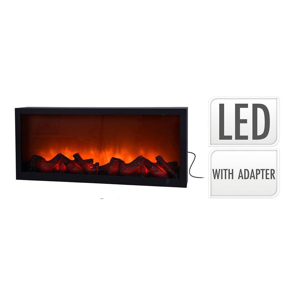 Iluminação decorativa em forma de lareira LED 57 x 10 x 25 cm