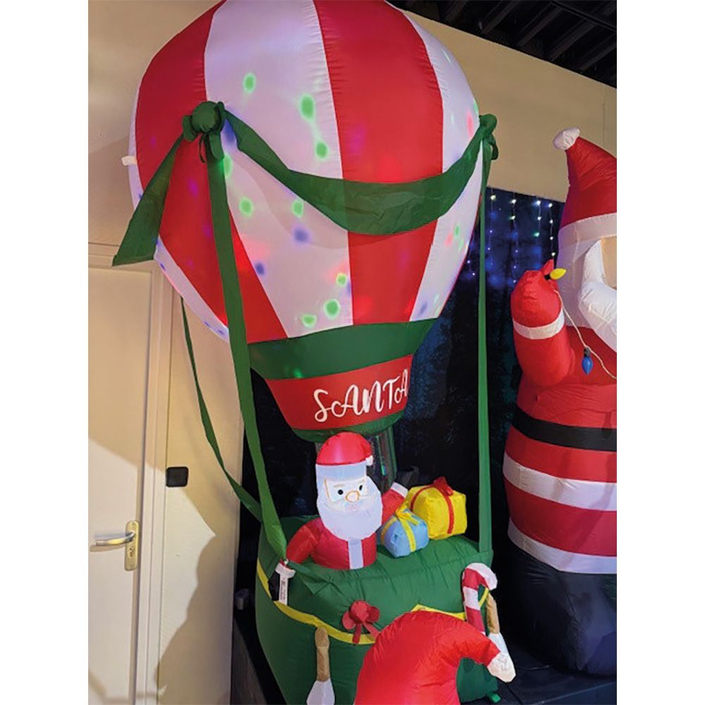 Balão inflável com Papai Noel com luz