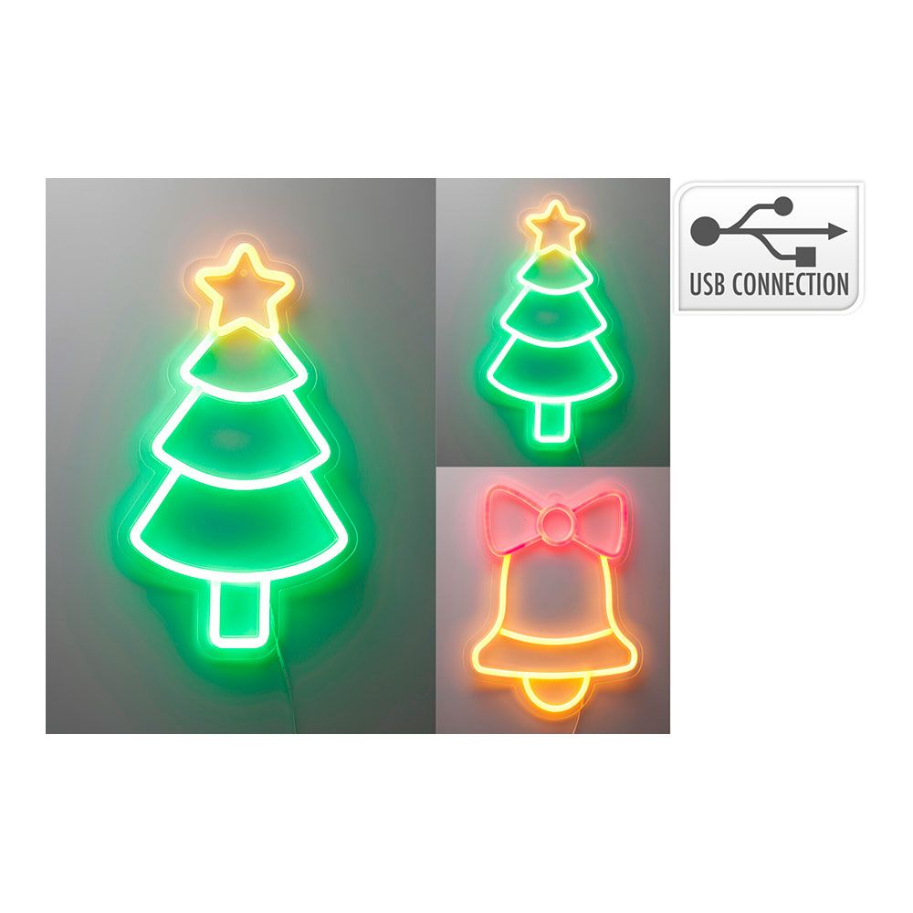 Figura de Natal Neon, 4 modelos variados
