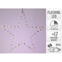 Estrela LED preta 56 cm