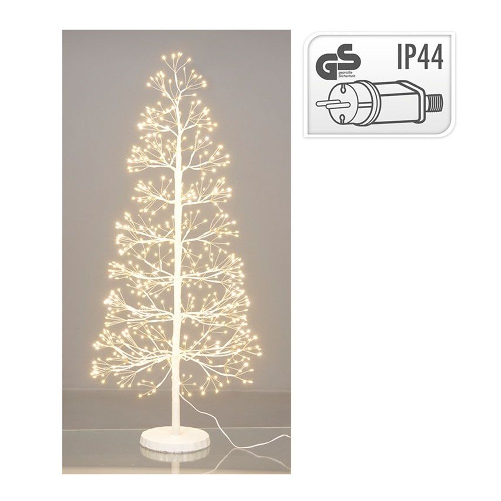 Árvore de natal com 600 luzes LED brancas frias, 1 m de comprimento.