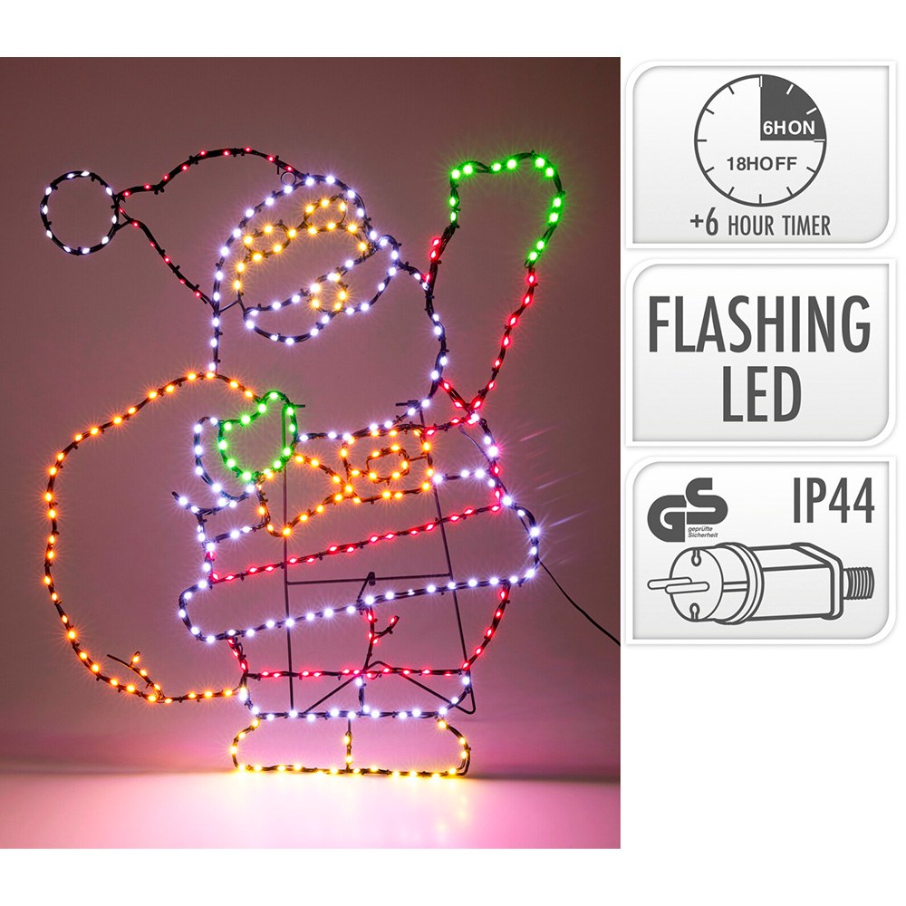 Figura de papai noel em LED 321 LED 70 cm