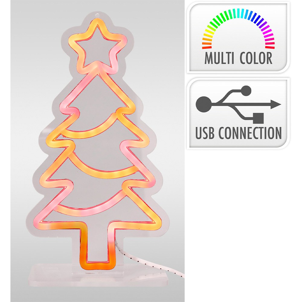 Decoração de natal em forma de figura de néon