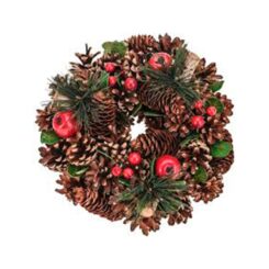Coroa do advento com pinhas Ø25 cm