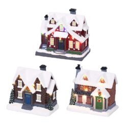Casa de Natal LED com luz fixa, modelos variados
