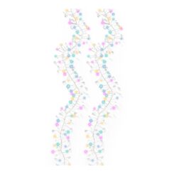 Cordão de luzes LED micro multicoloridas para interiores com cristais e FIO prateado, 1,2 m