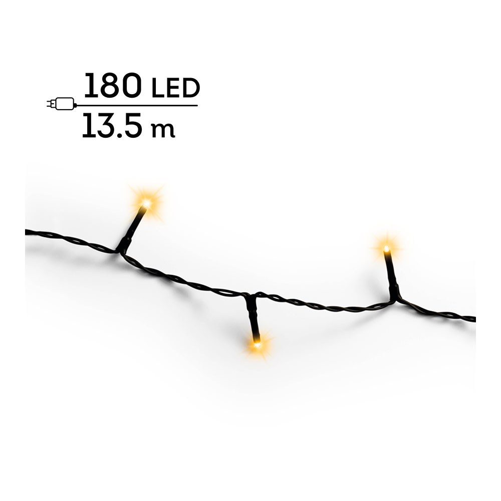 Cordão de luzes LED multifuncionais ao ar livre, 8 funções, 180 leds, LUZ quente clássica, cabo preto, 13,5 m - Image 3
