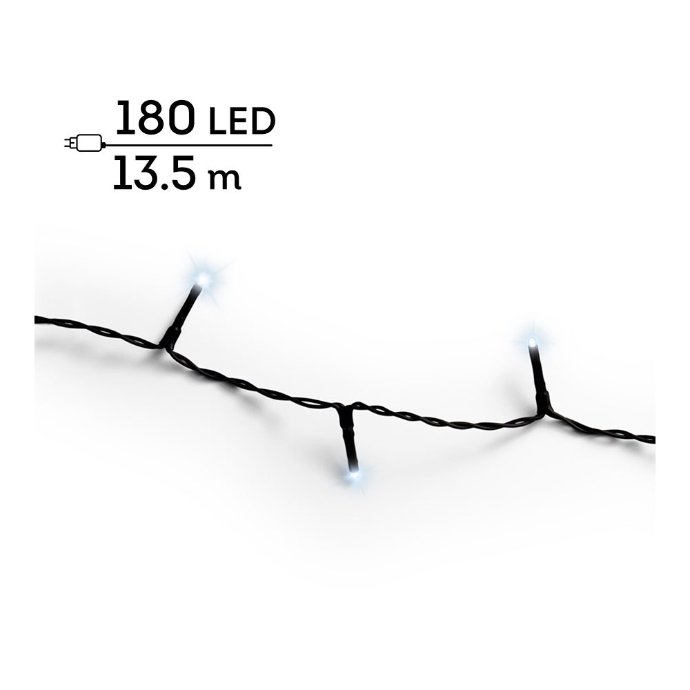 Cordão de luzes LED multifuncionais para exterior, 8 funções, 180 leds, branco frio, cabo preto, 13,5 m - Image 3
