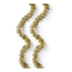Cordão de luzes LED intermitentes para exterior, 8 funções, 180 leds, dourado suave, enfeite dourado, cabo transparente, 9 m