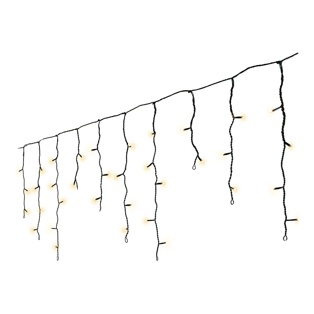 Cortina de LED externa em formato de pingente de gelo, efeito cintilante, branco frio, cabo preto, 5 m - Image 2