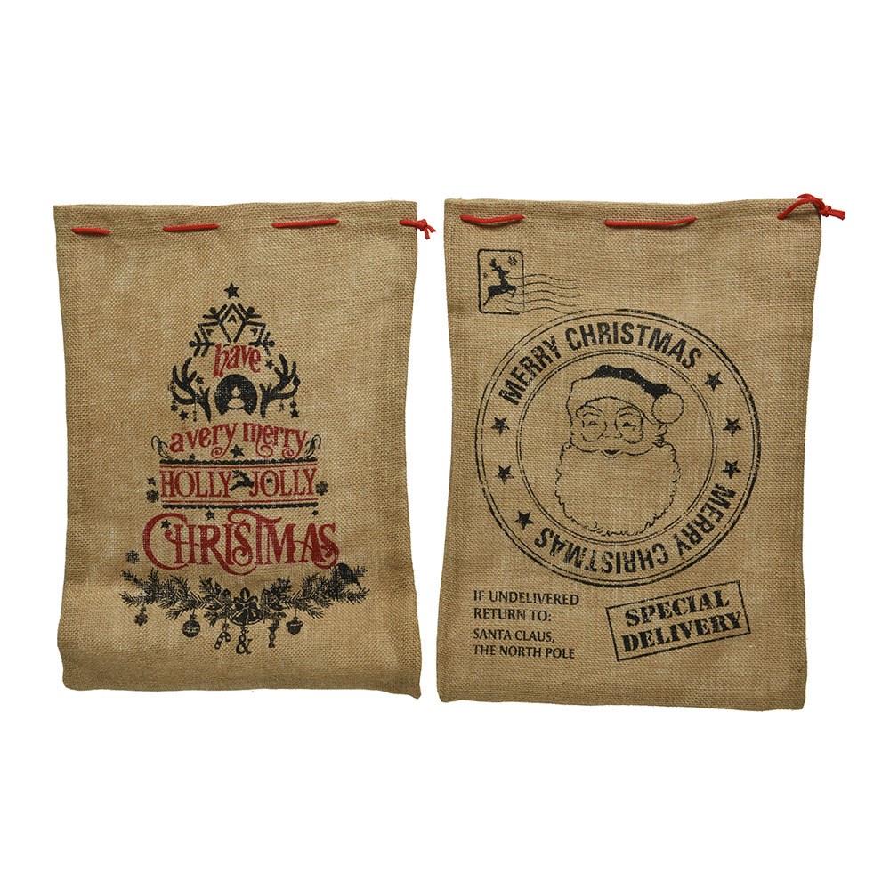 Sacola de presente de feliz natal, modelos variados, 35 x 50 cm