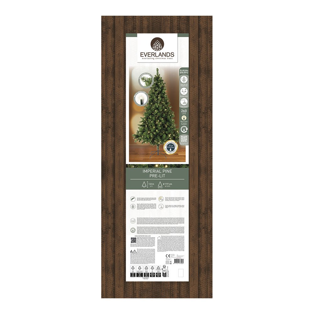 Árvore de Natal para uso interno tipo pinho imperial com LED ø117 x 180 cm - Image 2