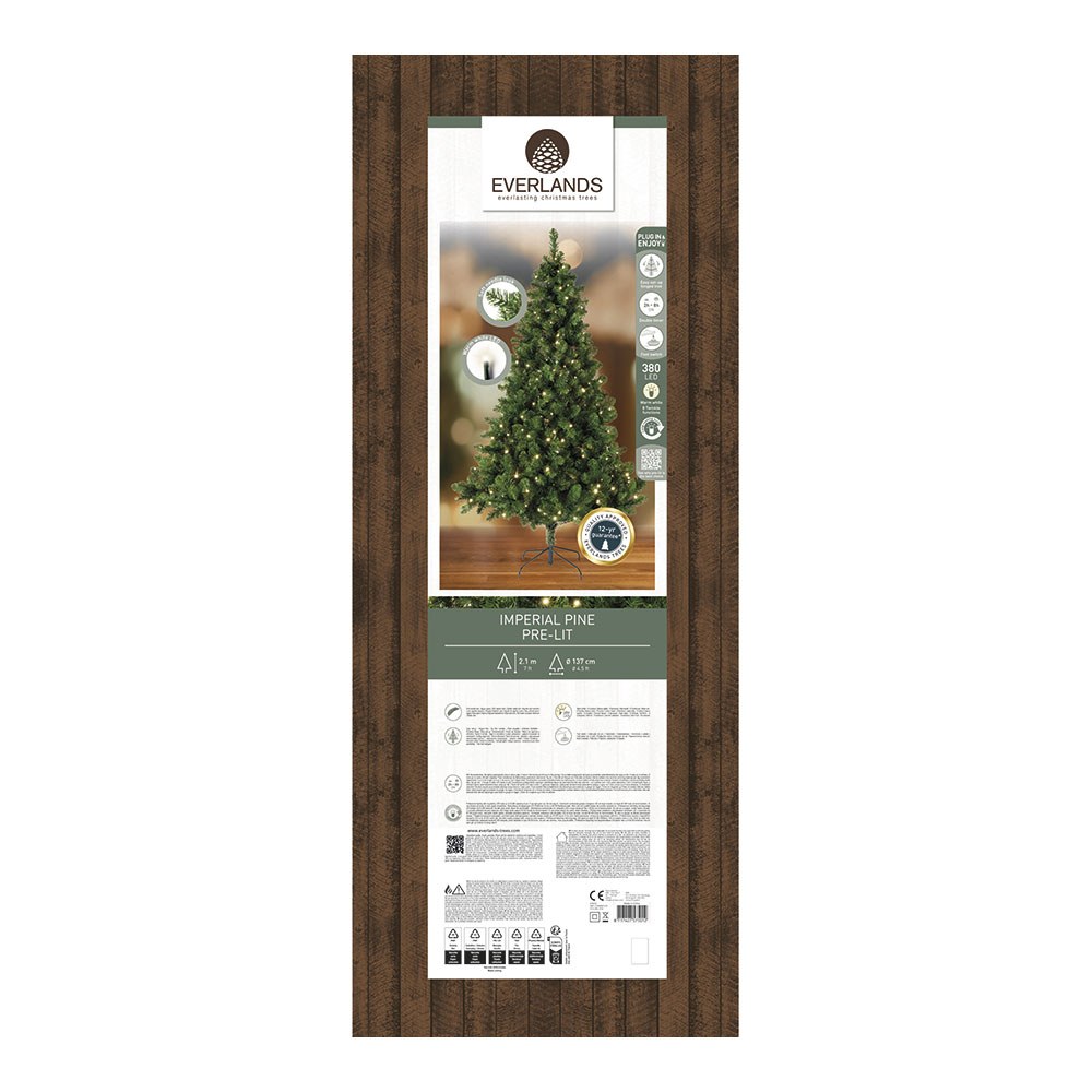 Árvore de Natal para uso interno tipo pinho imperial com LED ø137 x 210 cm - Image 2