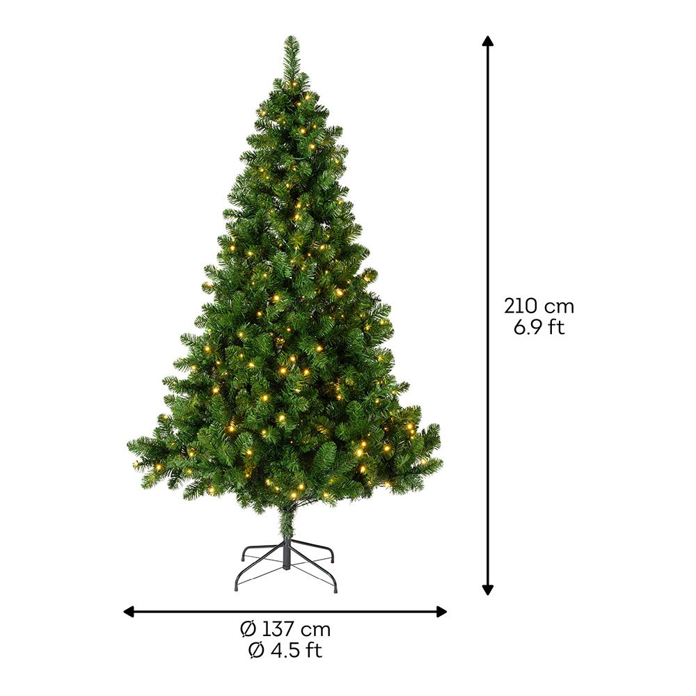 Árvore de Natal para uso interno tipo pinho imperial com LED ø137 x 210 cm - Image 3
