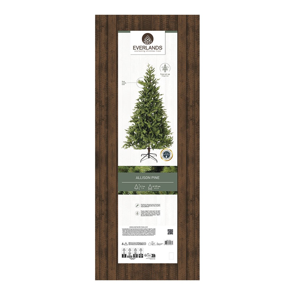 Árbol de navidad uso interior tipo pino allison ø127 x 210 cm - Image 2