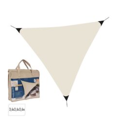 Toldo vela triângulo 3,60 x 3,60 x 3,60 m COR creme