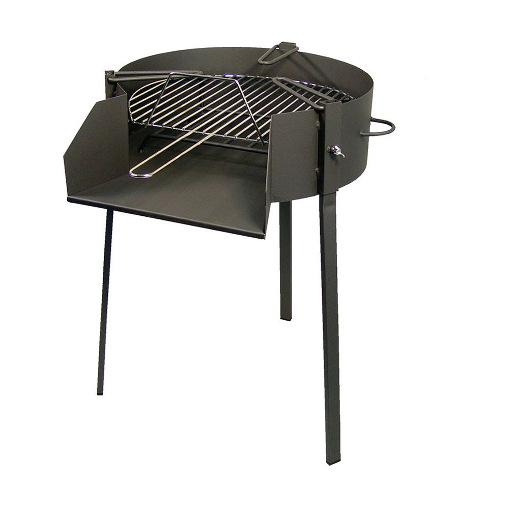 Churrasqueira redonda com suporte para paellera, Ø50 x 75 cm