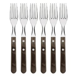 Garfo jumbo de mesa polywood castanho 20,5 cm 6 UDS