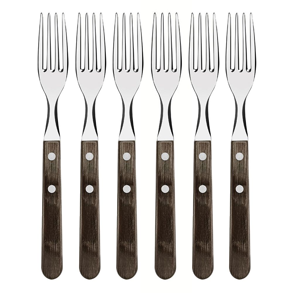 Garfo jumbo de mesa polywood castanho 20,5 cm 6 UDS