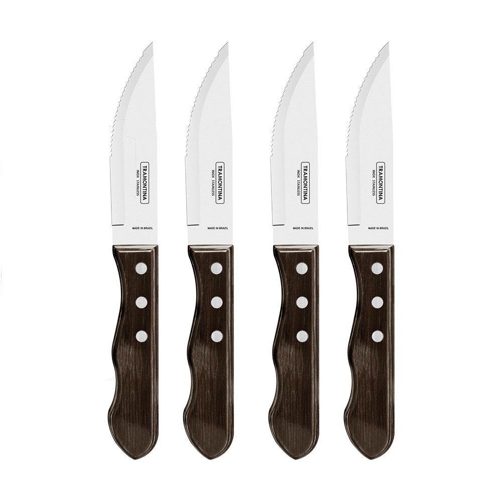 Facas de churrasco jumbo polywood castanho 12,2 cm, 4 un