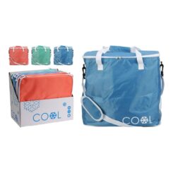 Bolsa isotérmica de 24 l, acabamento branco, várias cores, 38 x 21 x 37 cm