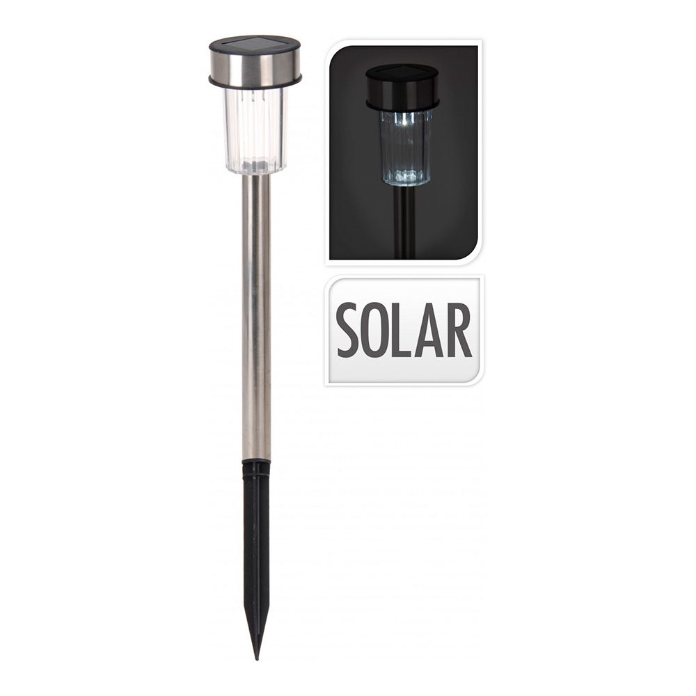 Estaca solar 36cm INOX MOD. cilindro euro/u
