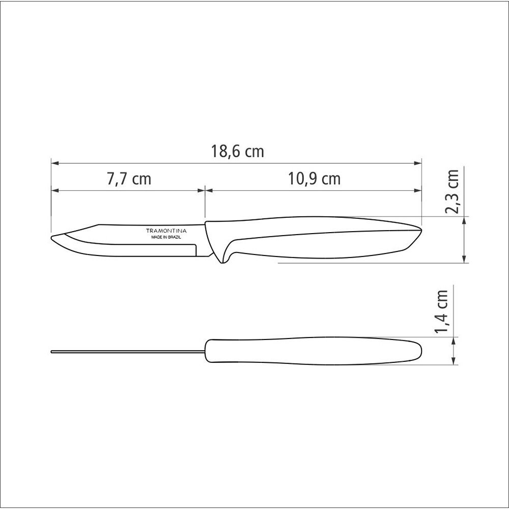 Faca para legumes e frutas plenus verde 7,7 cm - Image 2