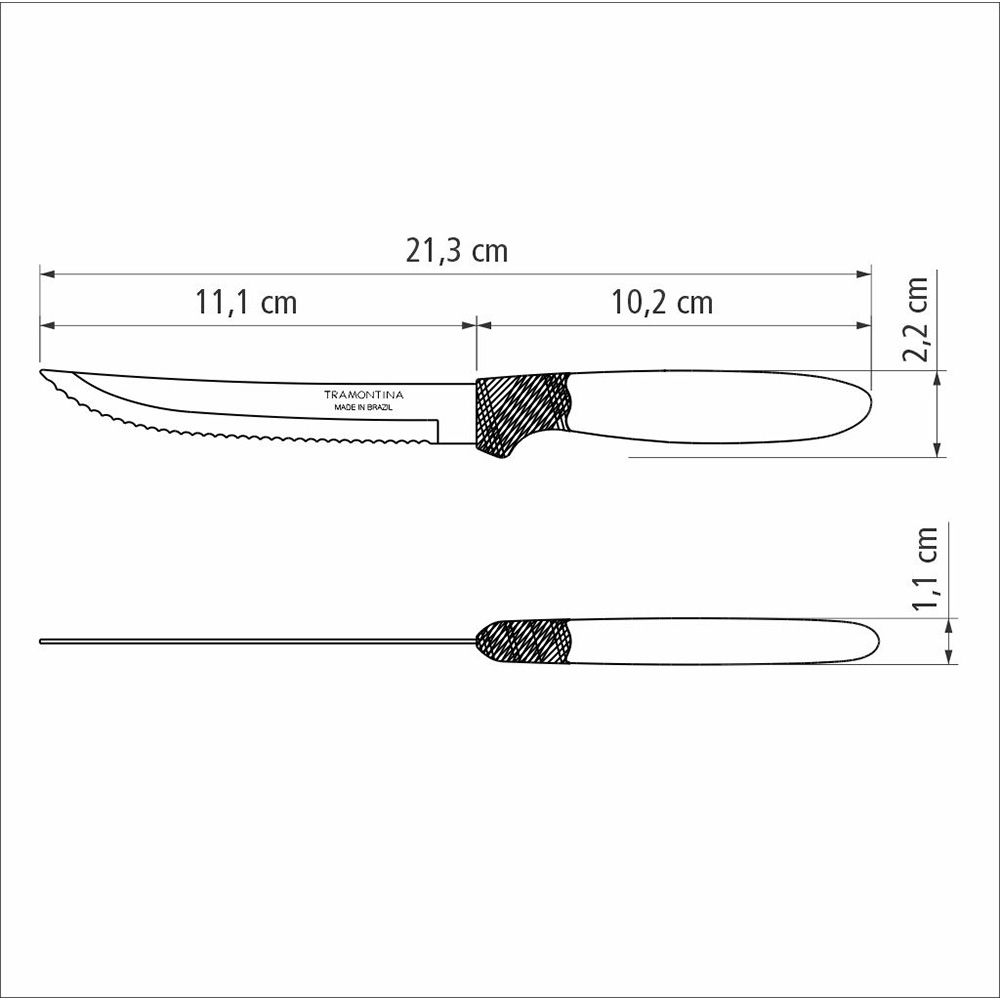 Facas para assados ipanema preto 21,3 cm 3 UDS - Image 6