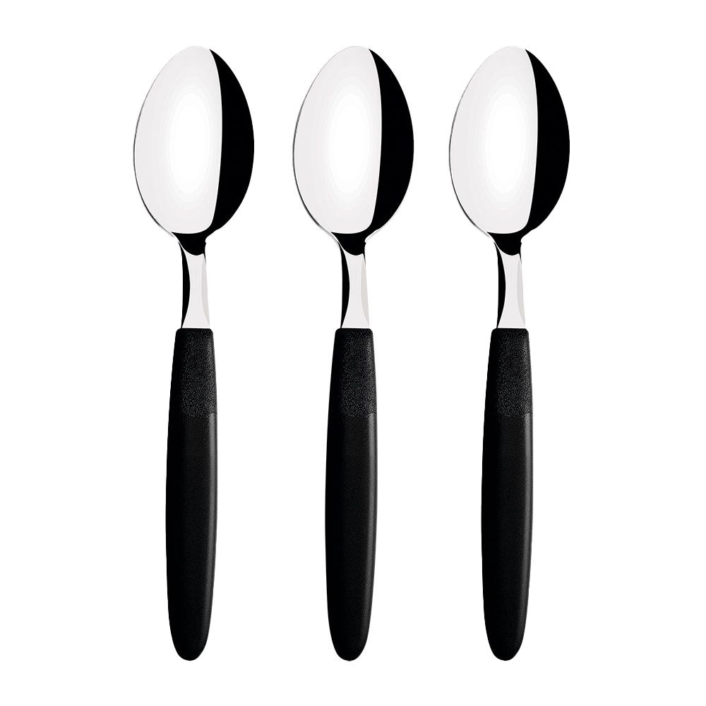 Colheres de chá ipanema preto 13,9 cm 3 UDS