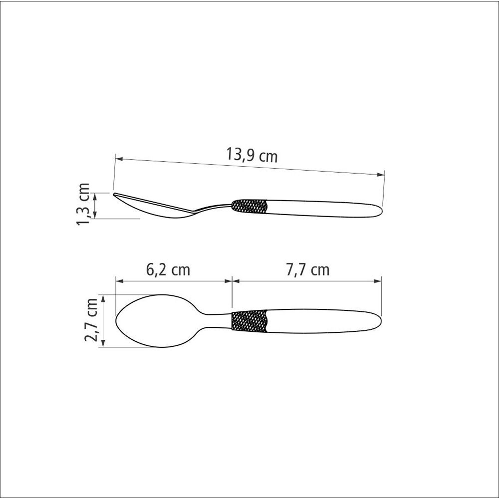 Colheres de chá ipanema preto 13,9 cm 3 UDS - Image 6