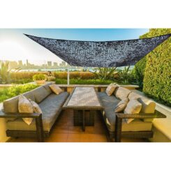 Toldo de camuflagem reversível preto 3 x 4 m